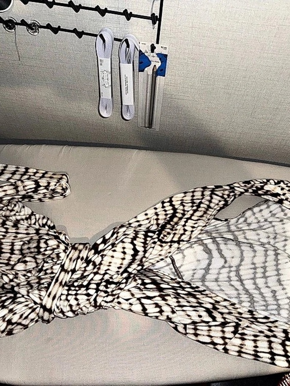 Ann Taylor Animal Print Maxi Dress in White & Black Size Small
